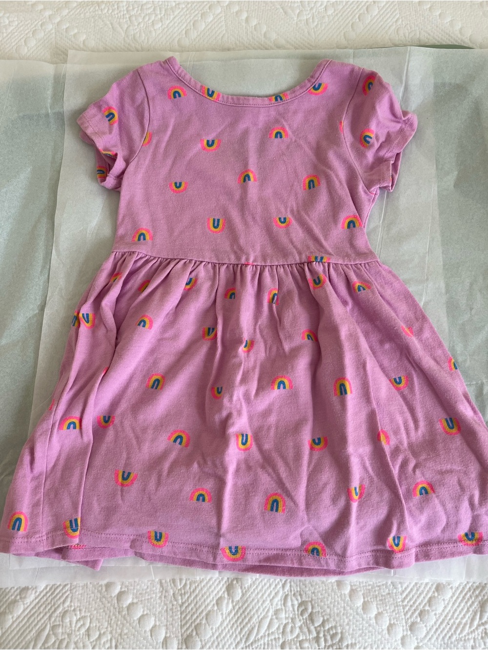 Girls Rainbow Tulle Dress + 3 Printed Dresses Bundle - Picture 4 of 8